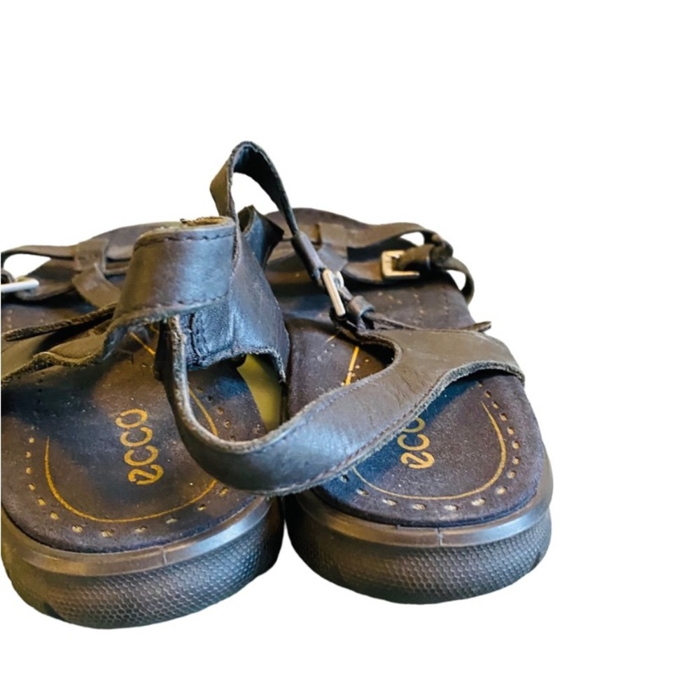 ECCO Women’s Gray Leather Sports Sandals - Picture 4 of 8